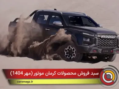 سبد فروش محصولات کرمان موتور (مهر 1404)