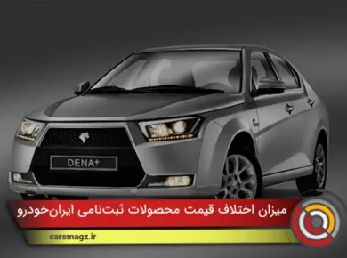 میزان اختلاف قیمت محصولات ثبت‌نامی ایران‌خودرو با بازار