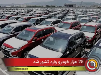 25 هزار خودرو وارد کشور شد