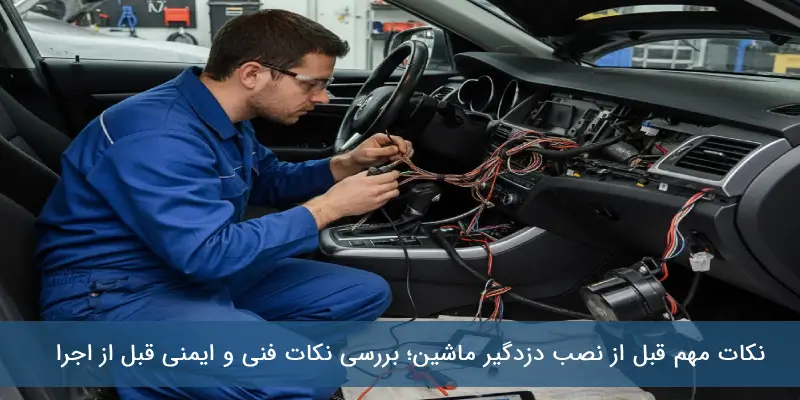 نکات مهم قبل از نصب دزدگیر ماشین؛ بررسی نکات فنی و ایمنی قبل از اجرا