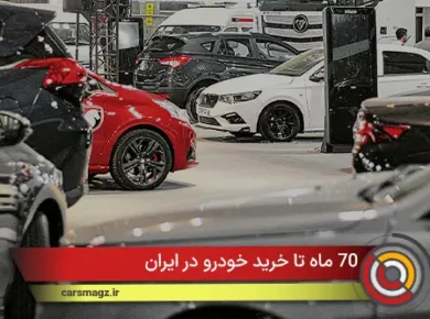 70 ماه تا خرید خودرو در ایران