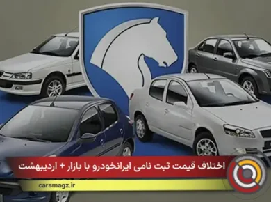 اختلاف قیمت ثبت نامی ایرانخودرو با بازار + اردیبهشت 1405