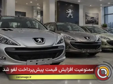 ممنوعیت افزایش قیمت پیش‌پرداخت لغو شد